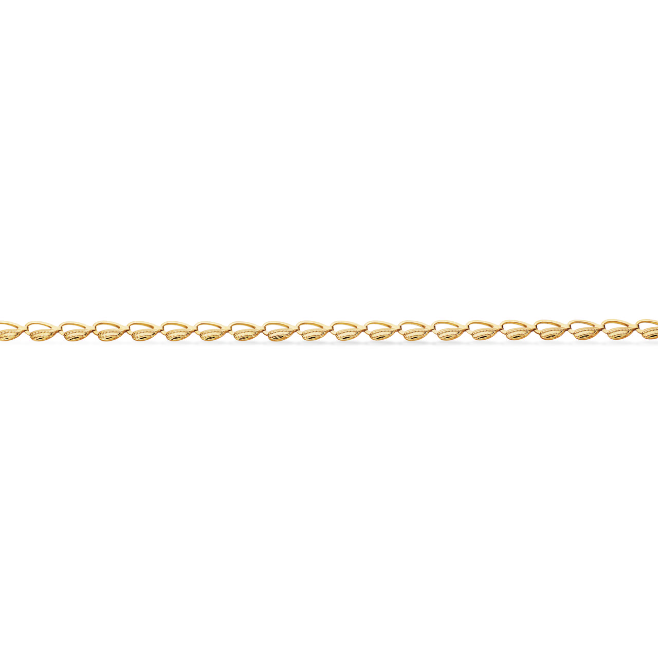 Armbånd hjerter 18,5 cm. 8kt.