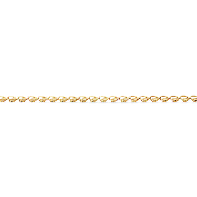 Armbånd hjerter 18,5 cm. 8kt.