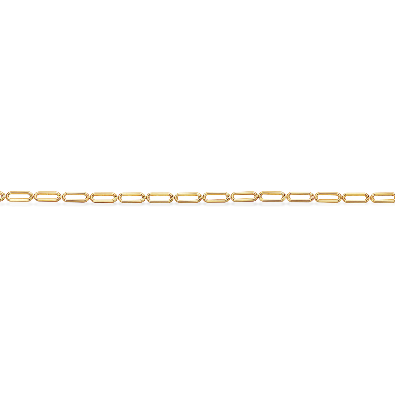 Armbånd links 18,5 cm. 8kt.