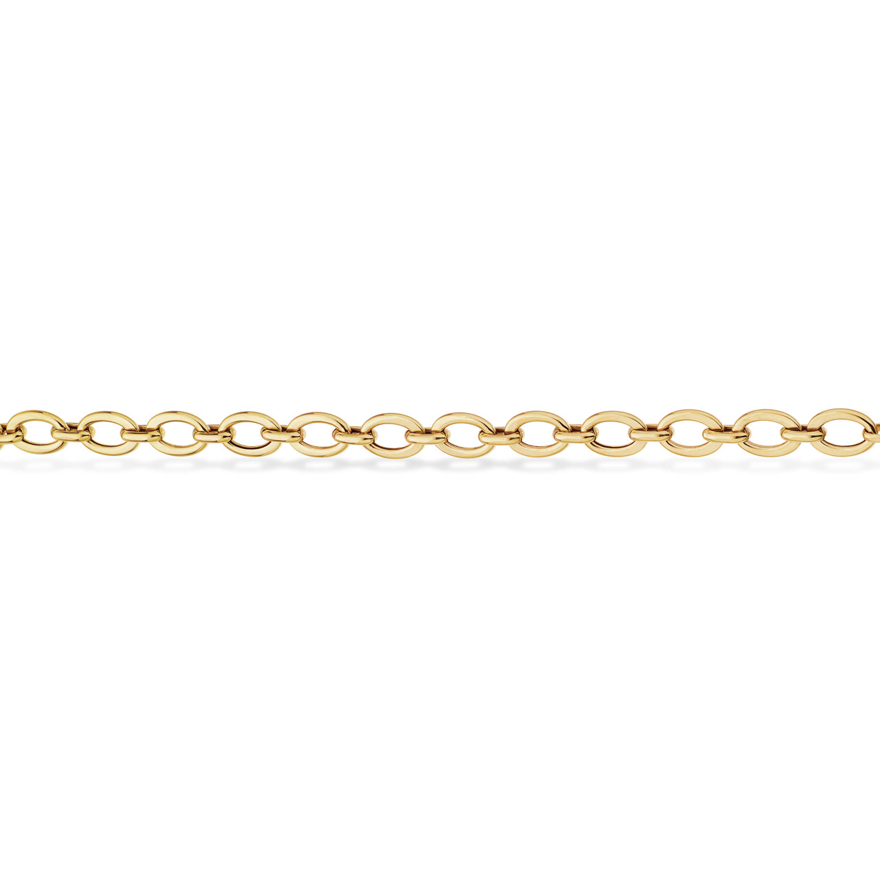 Armbånd ovale links 18,5 cm. 8kt.