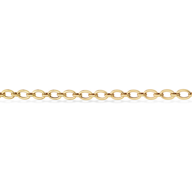 Armbånd ovale links 18,5 cm. 8kt.