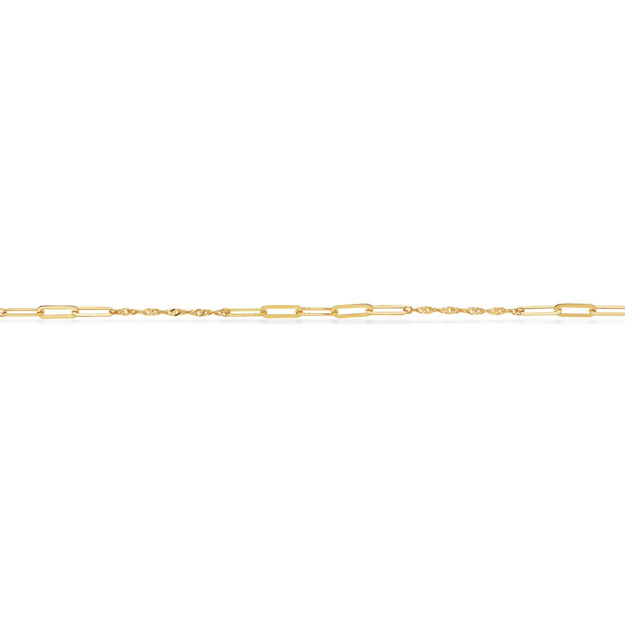 Armbånd links/singapore 17+2 cm. 8kt.