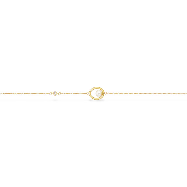 Armbånd fkp./cubic zir. 17,5+1,5cm 8 kt.