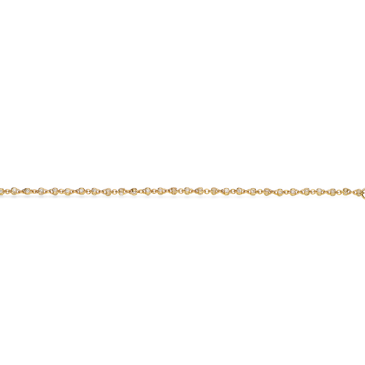 Armbånd cubic zir. 18,5cm 8 kt.