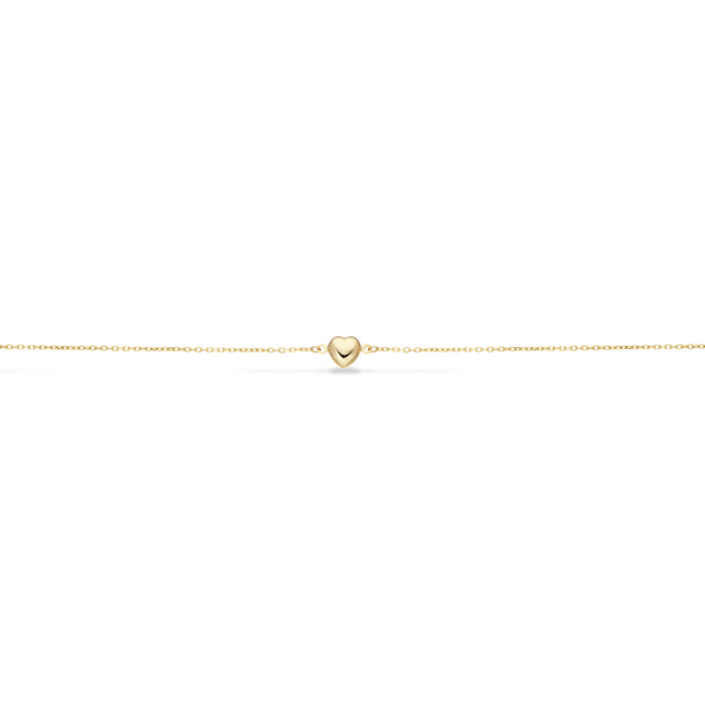 *Armbånd hjerte 17+2 cm  8 kt.