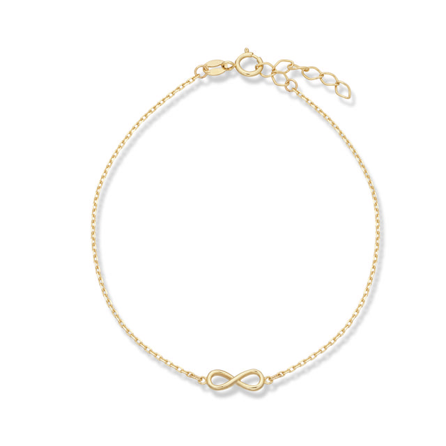 *Armbånd uendelighedstegn 17+2 cm  8 kt.