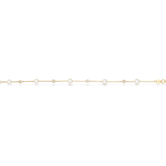 *Halskæde fkp./cubic zir.  42+3cm 8 kt.