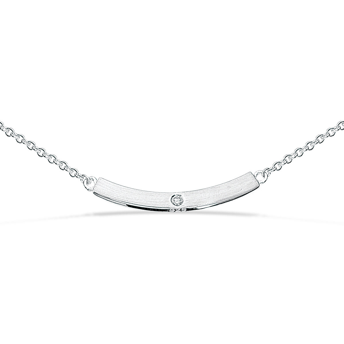 Collier syn.zir. sølv