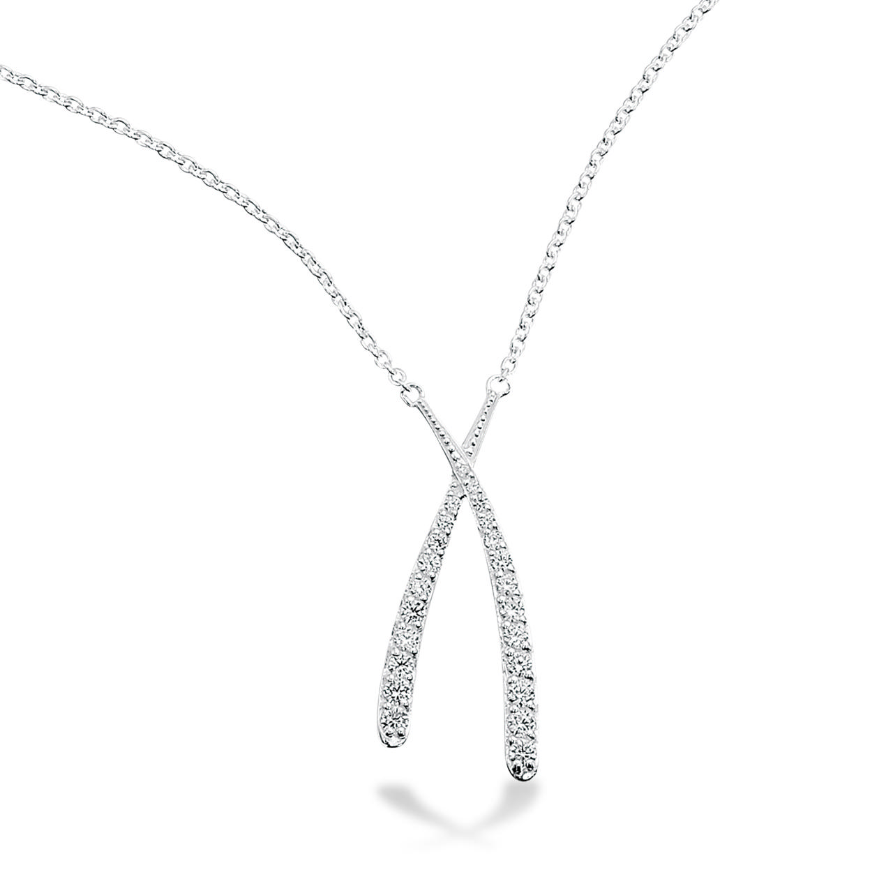 Collier syn.zir. sølv