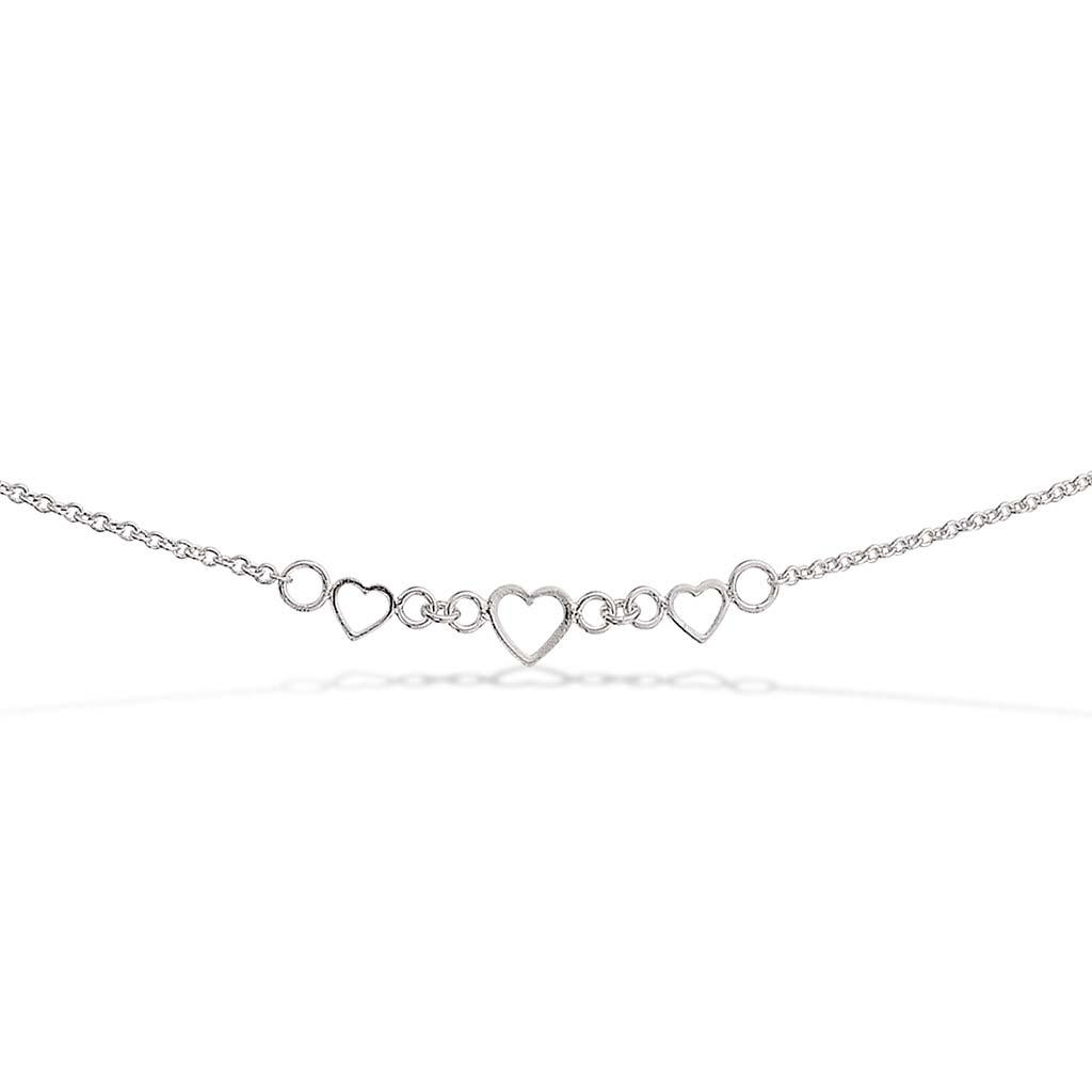 Collier hjerte  sølv