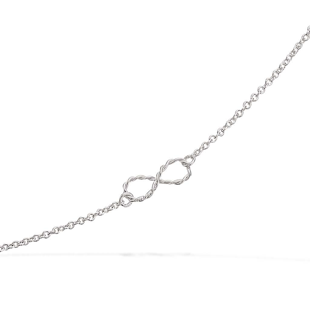Collier uendelighedstegn snoet sølv