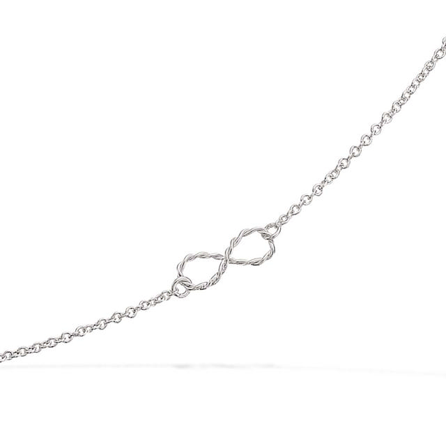 Collier uendelighedstegn snoet sølv