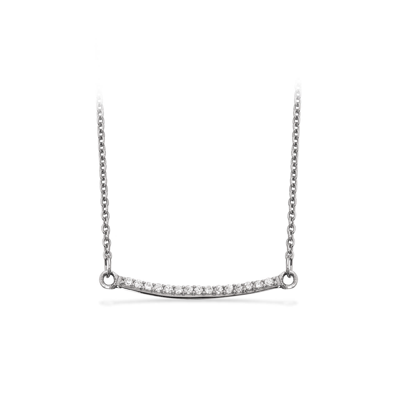 Collier syn.zir sølv rh.