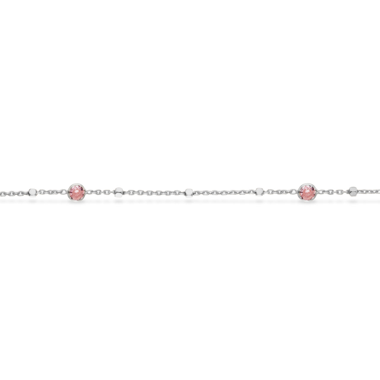 Anklet rose zir. 925 rho.