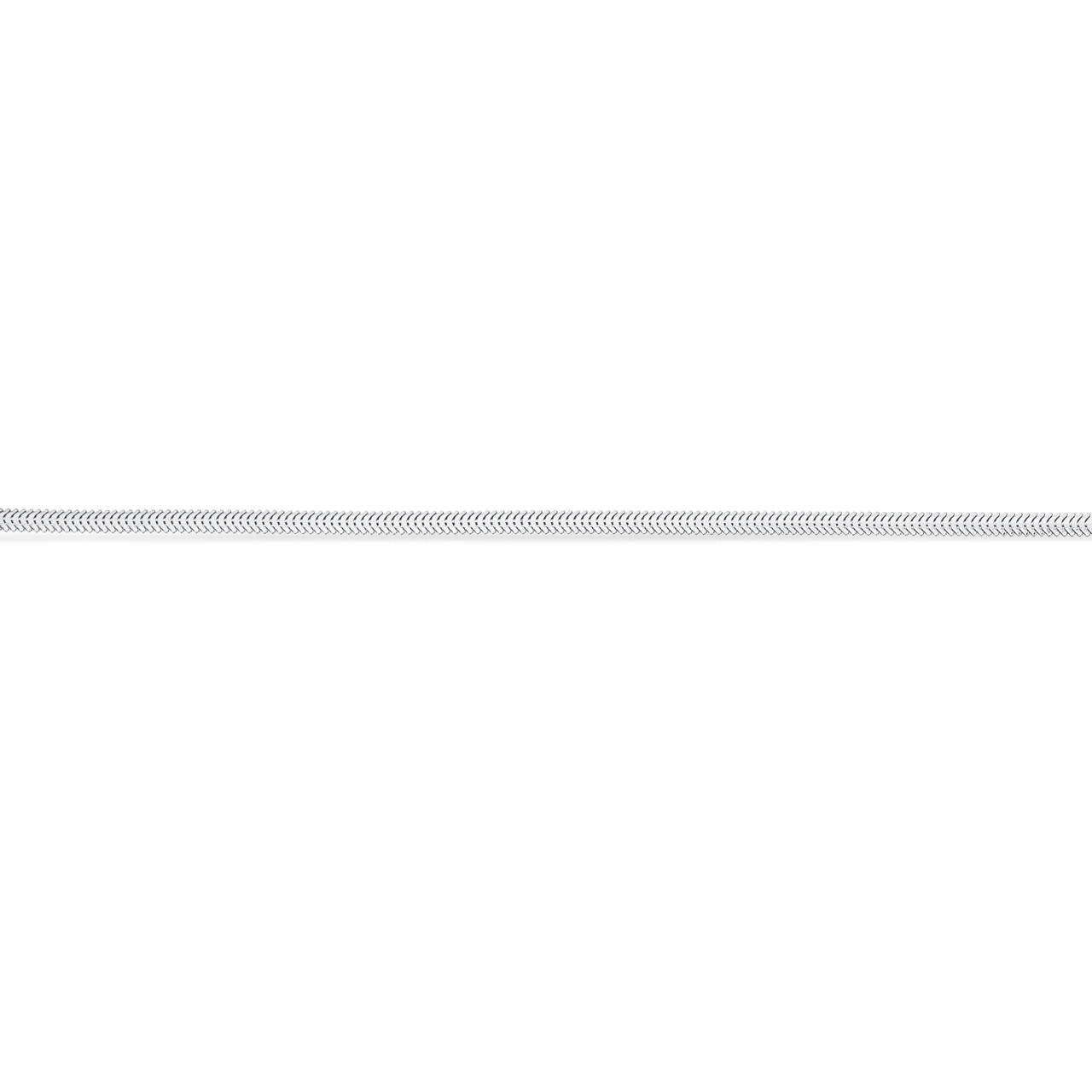 Ankelkæde oval panzer sølv rh. 23+2 cm.