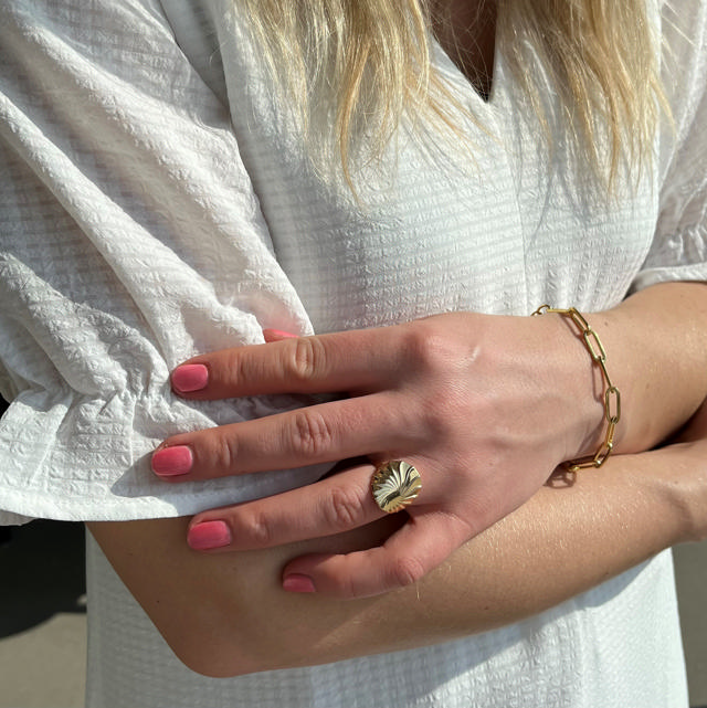 Armbånd long link sølv fg.