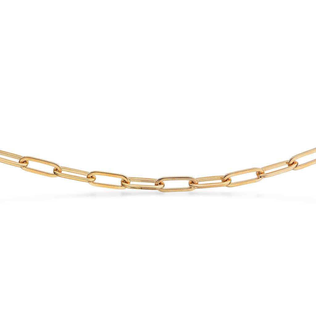 Collier long link sølv fg.