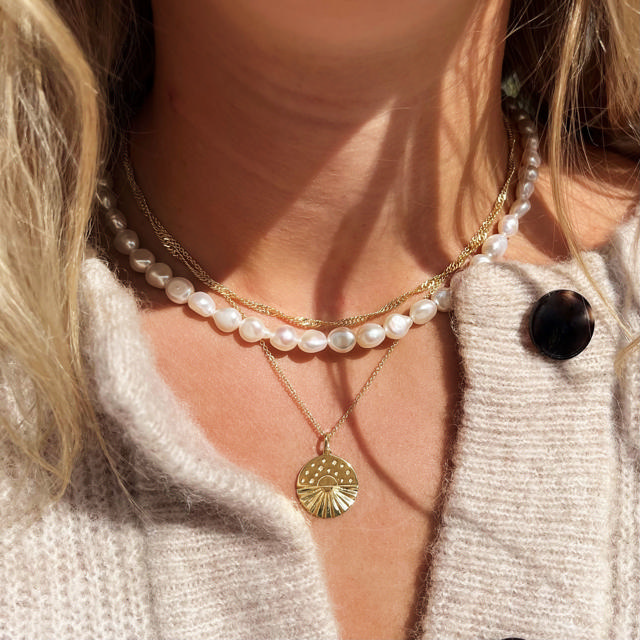 Necklace singapore 925 goldplated