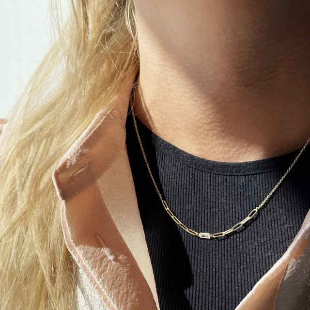 Necklace zir. 925 goldplated