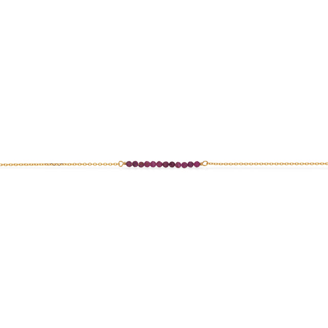 SoHo armbånd syn. rubin sølv fg. 17+2 cm