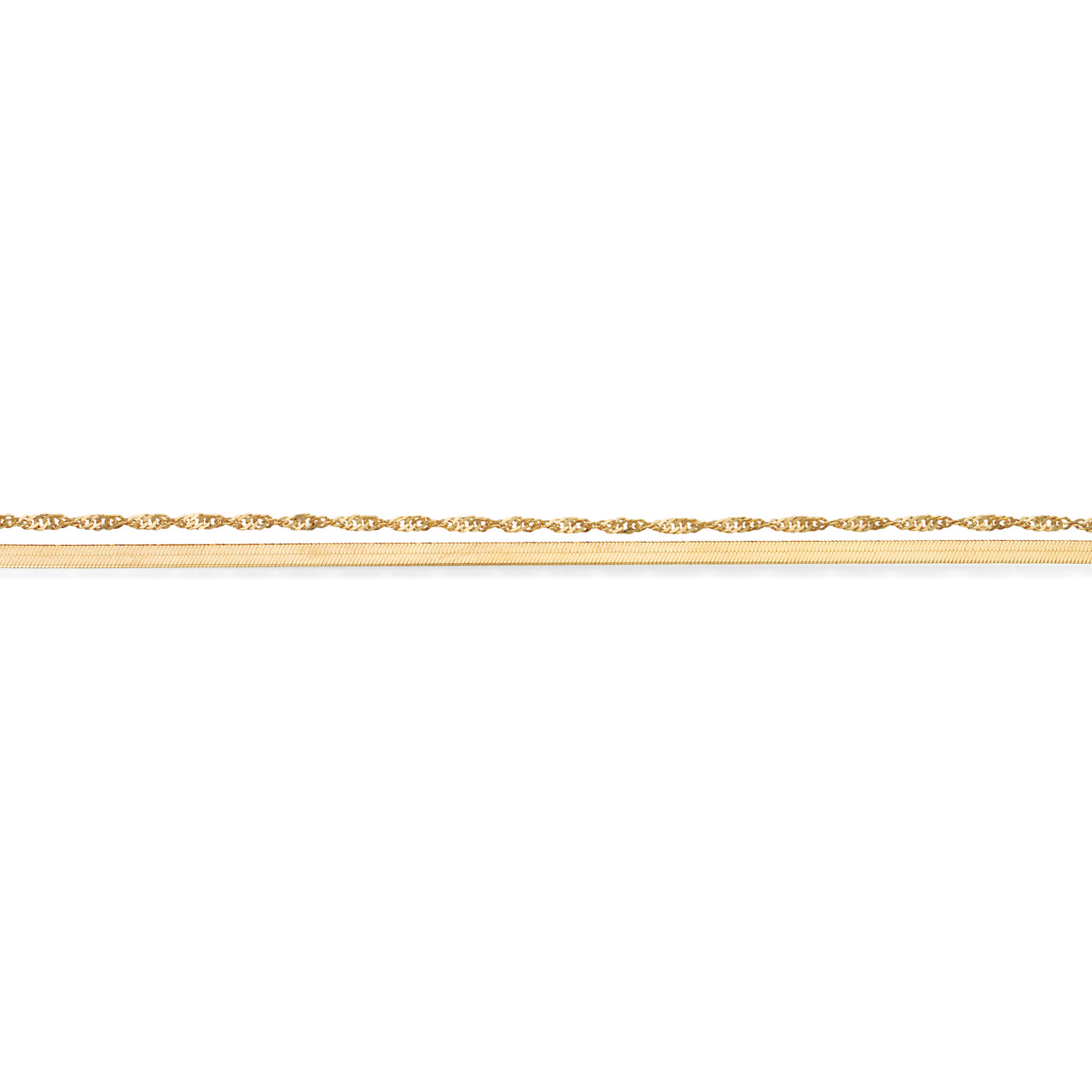 *Armbånd magic/singapore sølv fg. 17+2 cm