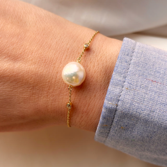Armbånd fkp./cubic zir. sølv fg. 17 +2 cm