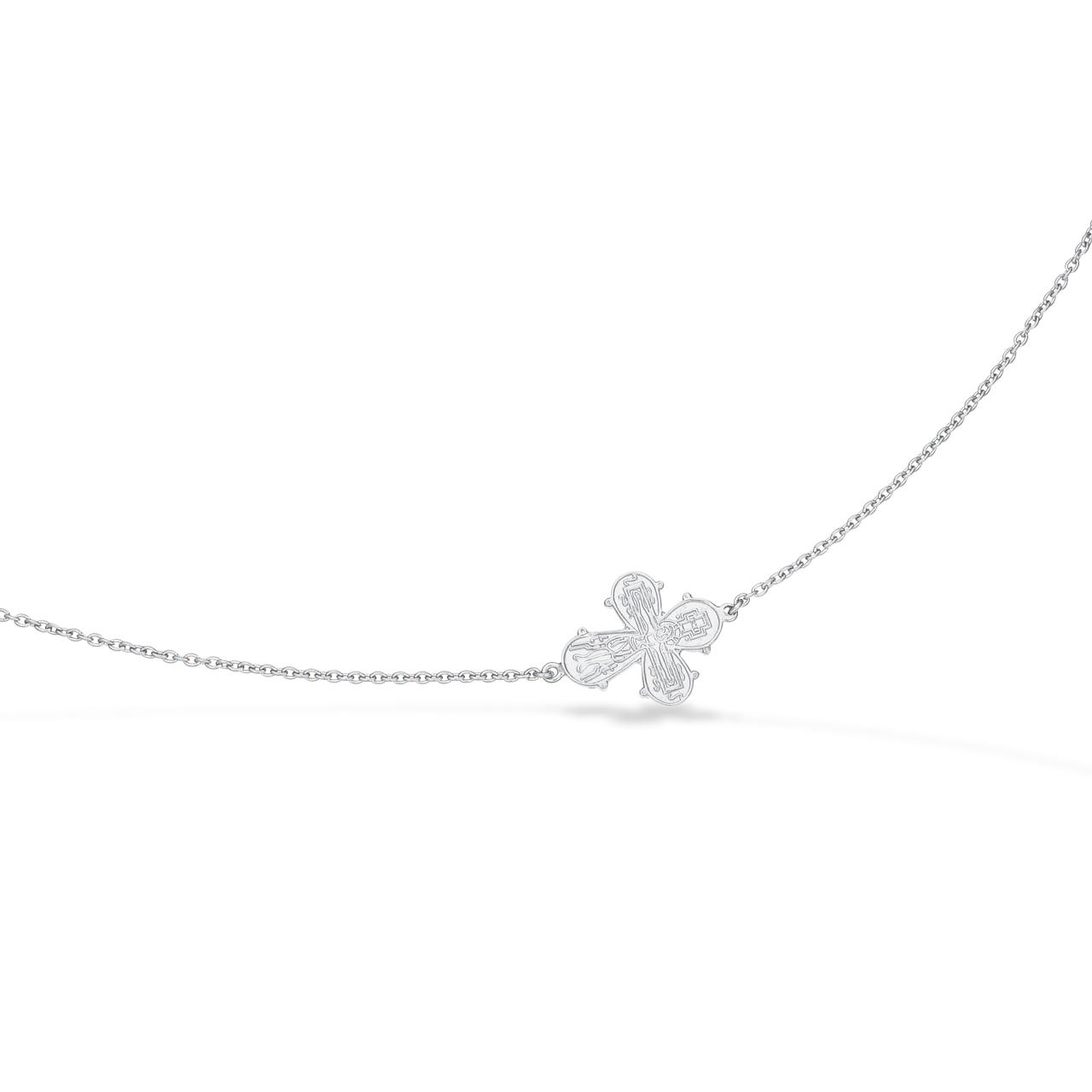 *Armbånd Dagmarkors 18x16 mm blank bag. sølv 17+2cm