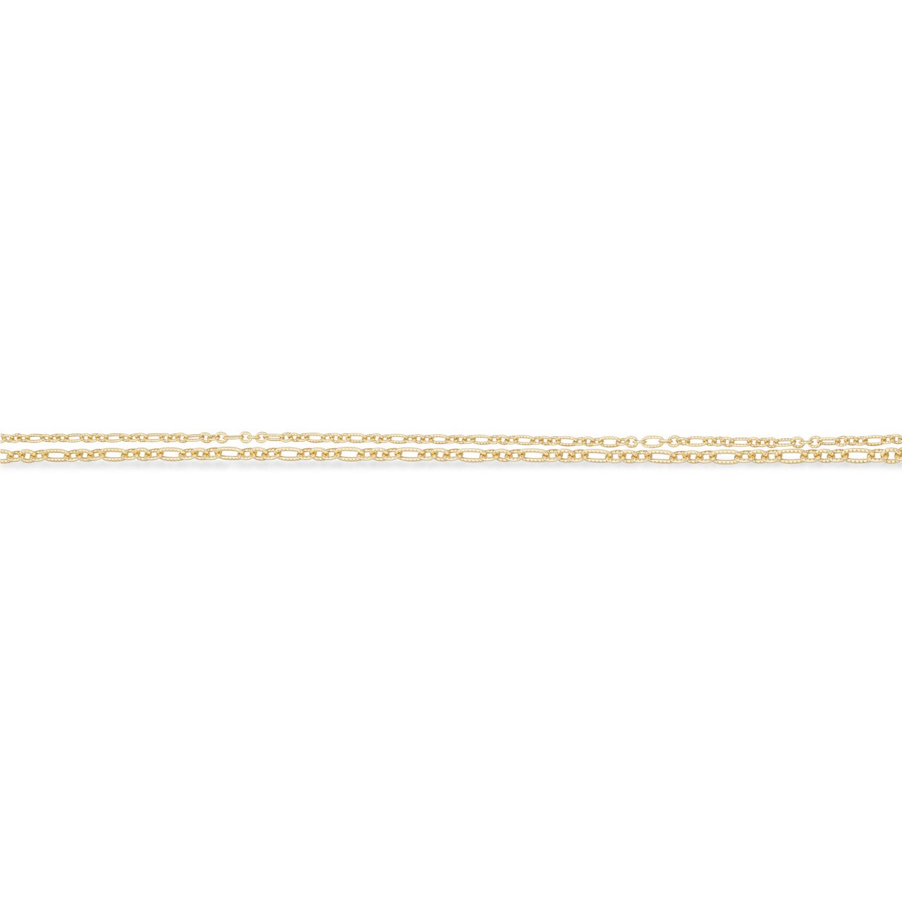 *Armbånd db. række rustikke links sølv fg. 17+2 cm