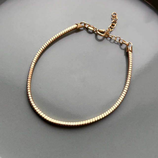 *Armbånd square snakechain sølv fg. 17+3 cm