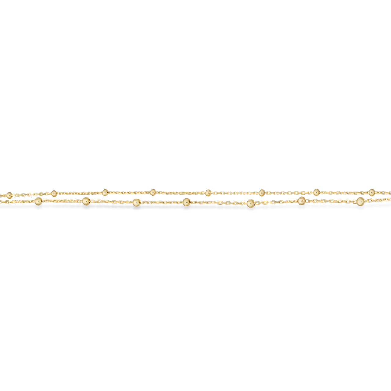 *Armbånd db. række kugler sølv fg. 17+2 cm