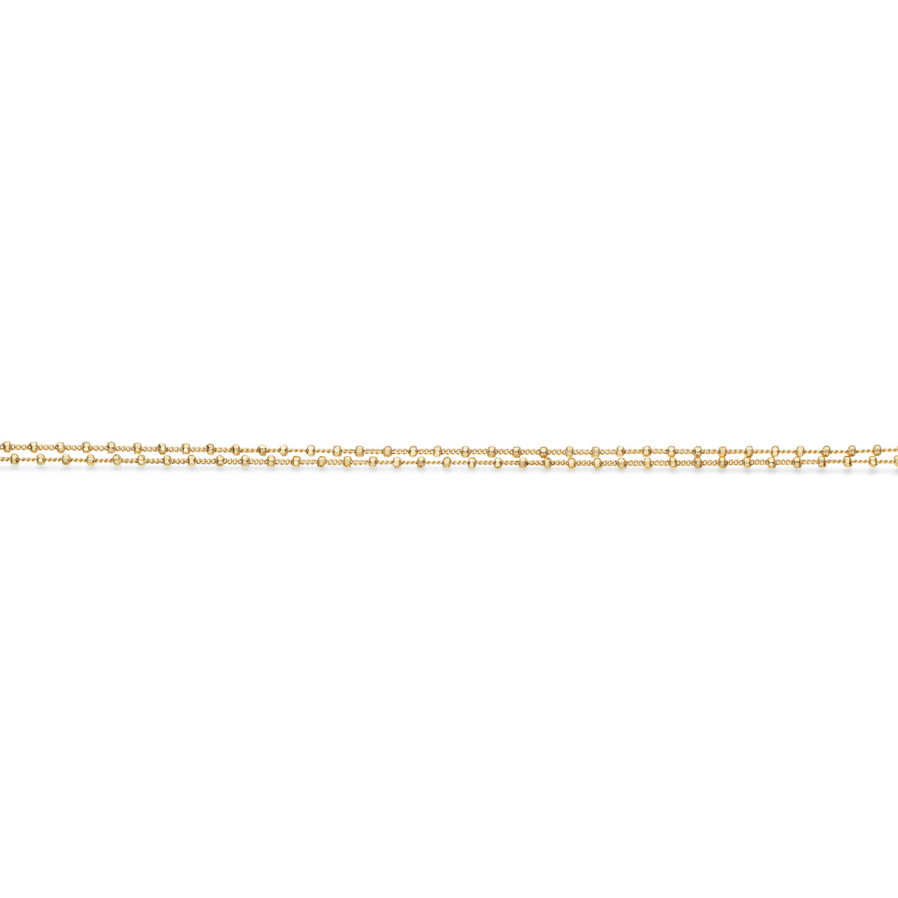 *Armbånd db. række facet. kugler sølv fg. 17+2 cm