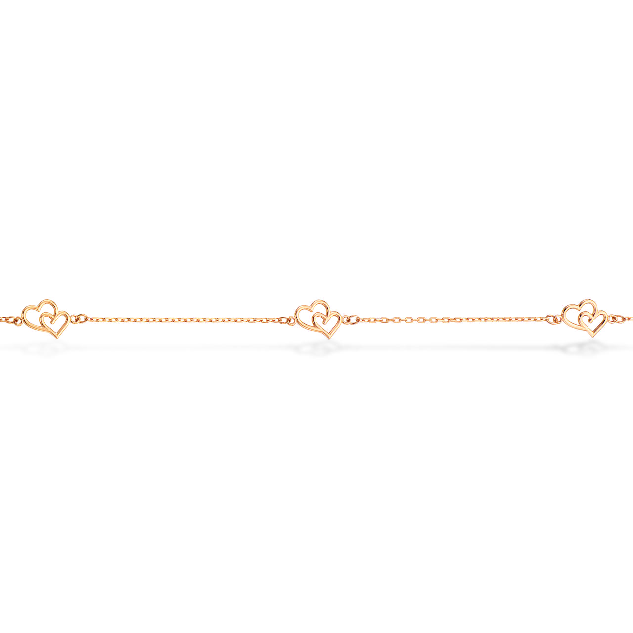 Bracelet 3 hearts 333 yell.