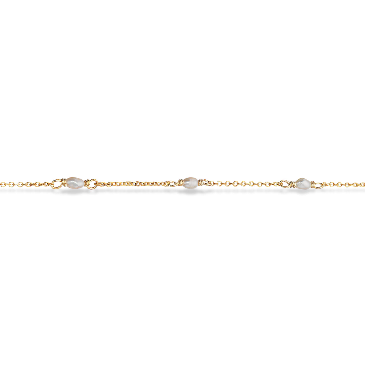 Bracelet white pearl 925 goldplated