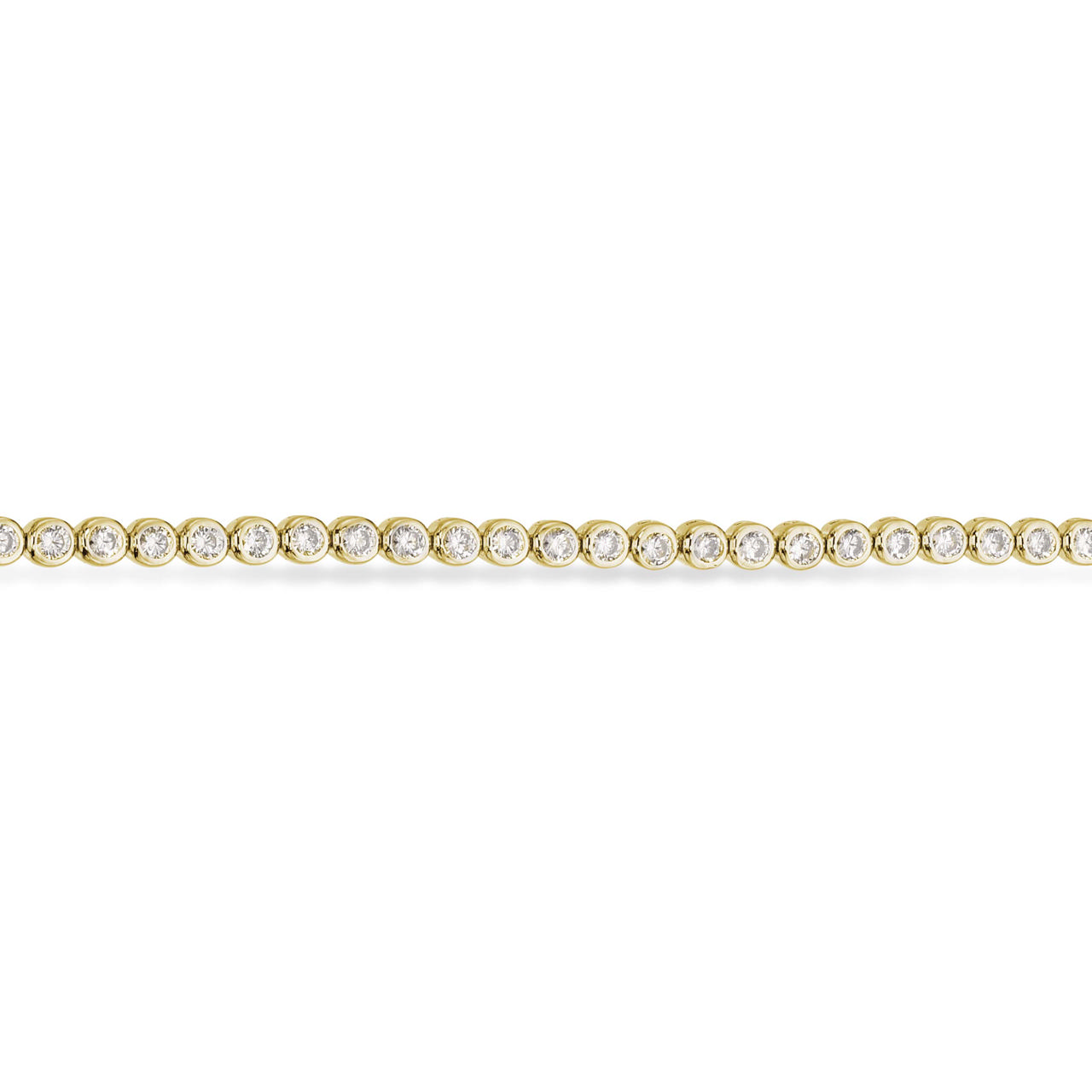 Tennis bracelet zir. 925 goldplated