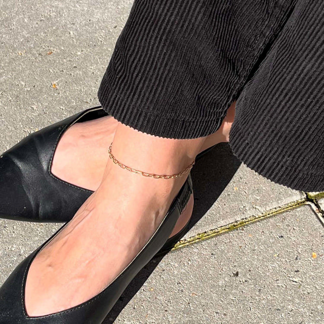 Ankelkæde links 23+3cm 8 kt