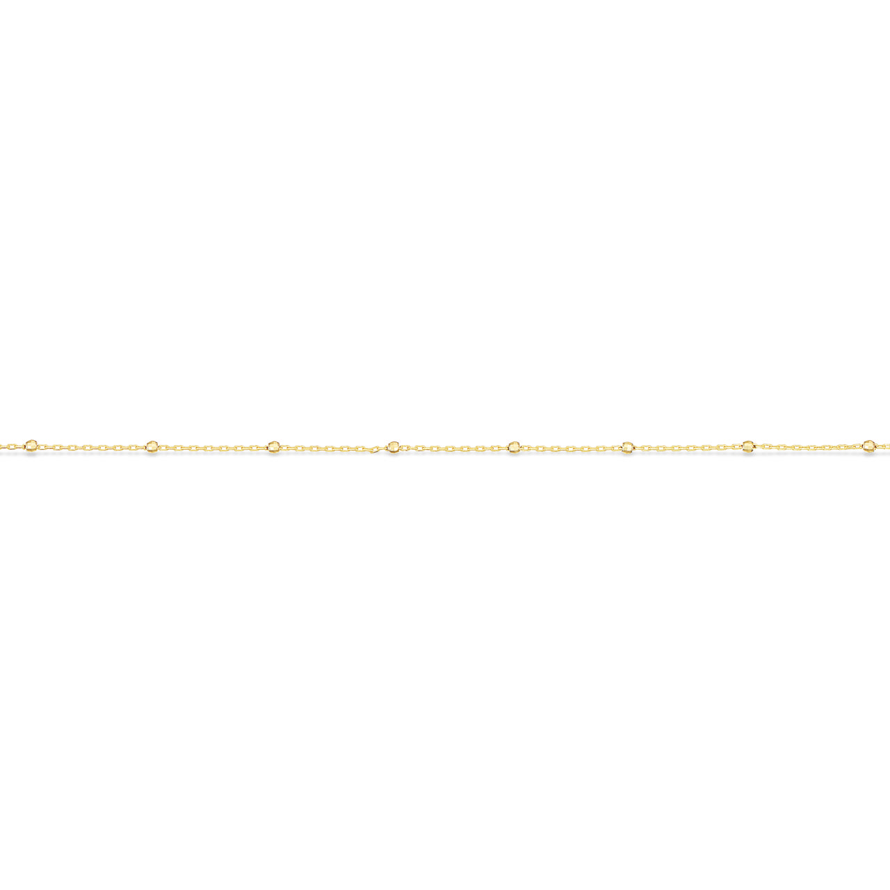 Ankelkæde facetterede kugler 23+3cm 8 kt