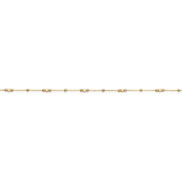 Ankelkæde facetterede beads 23+3cm 8 kt