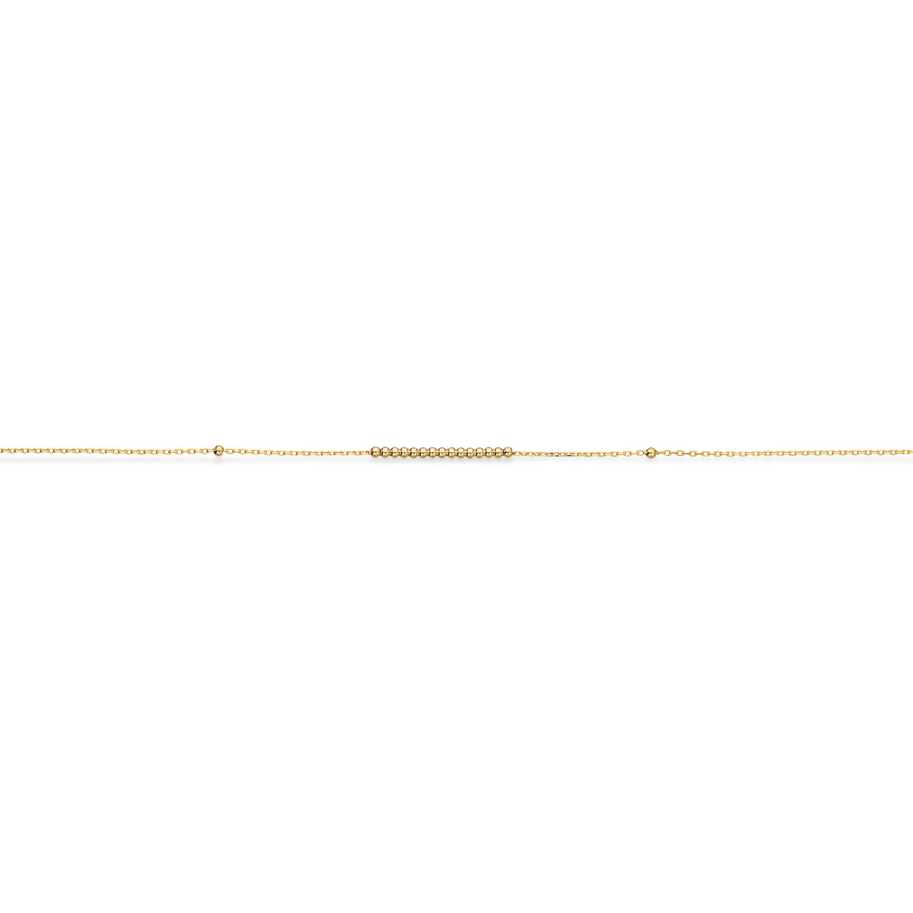 Ankelkæde kuglerække 23+3cm 8 kt