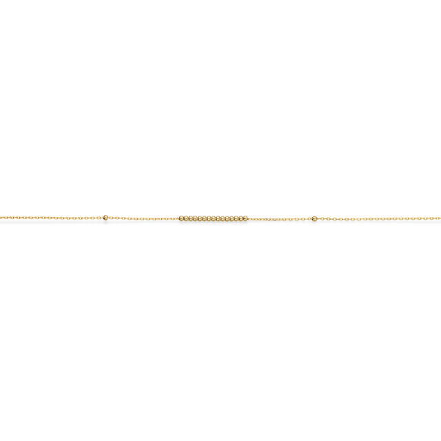 Ankelkæde kuglerække 23+3cm 8 kt