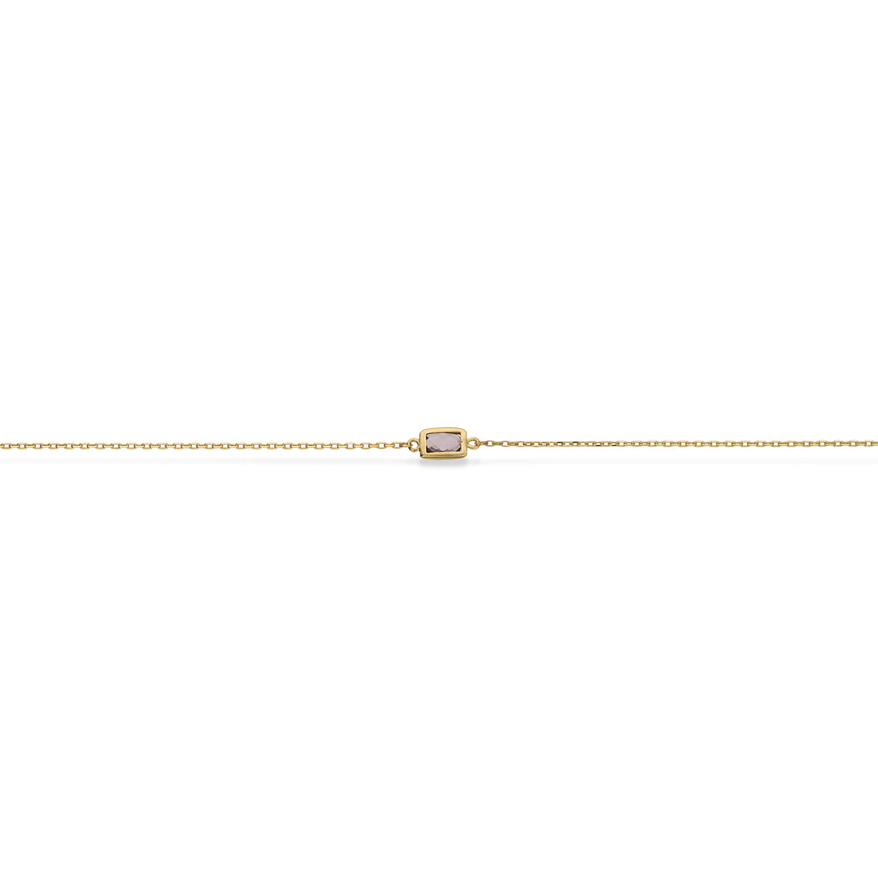 Ankelkæde ametyst 23+3cm 8 kt