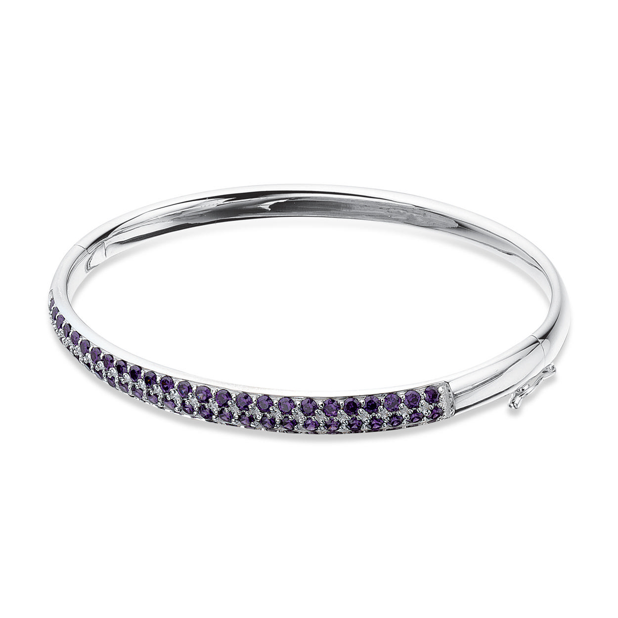 Armring violet syn.zir. sølv