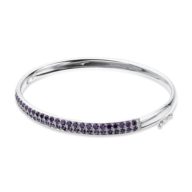 Armring violet syn.zir. sølv