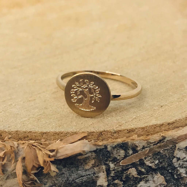 #TagMe ring 10 mm mat 8 kt. med livets træ