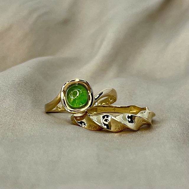 Ring green amethyst 333 yell.