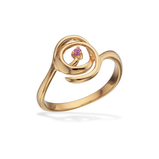 Ring pink sapphire 585 yell.