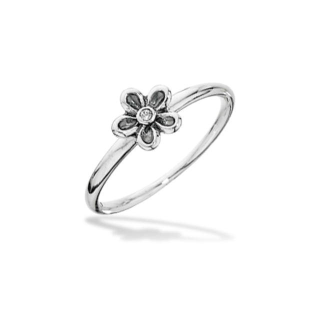 Ring syn.zir. ox. sølv str.44-54