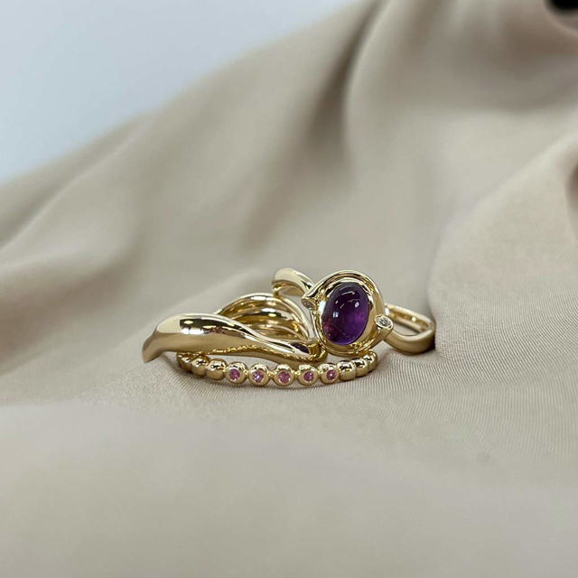 Ring pink sapphire 585 yell.