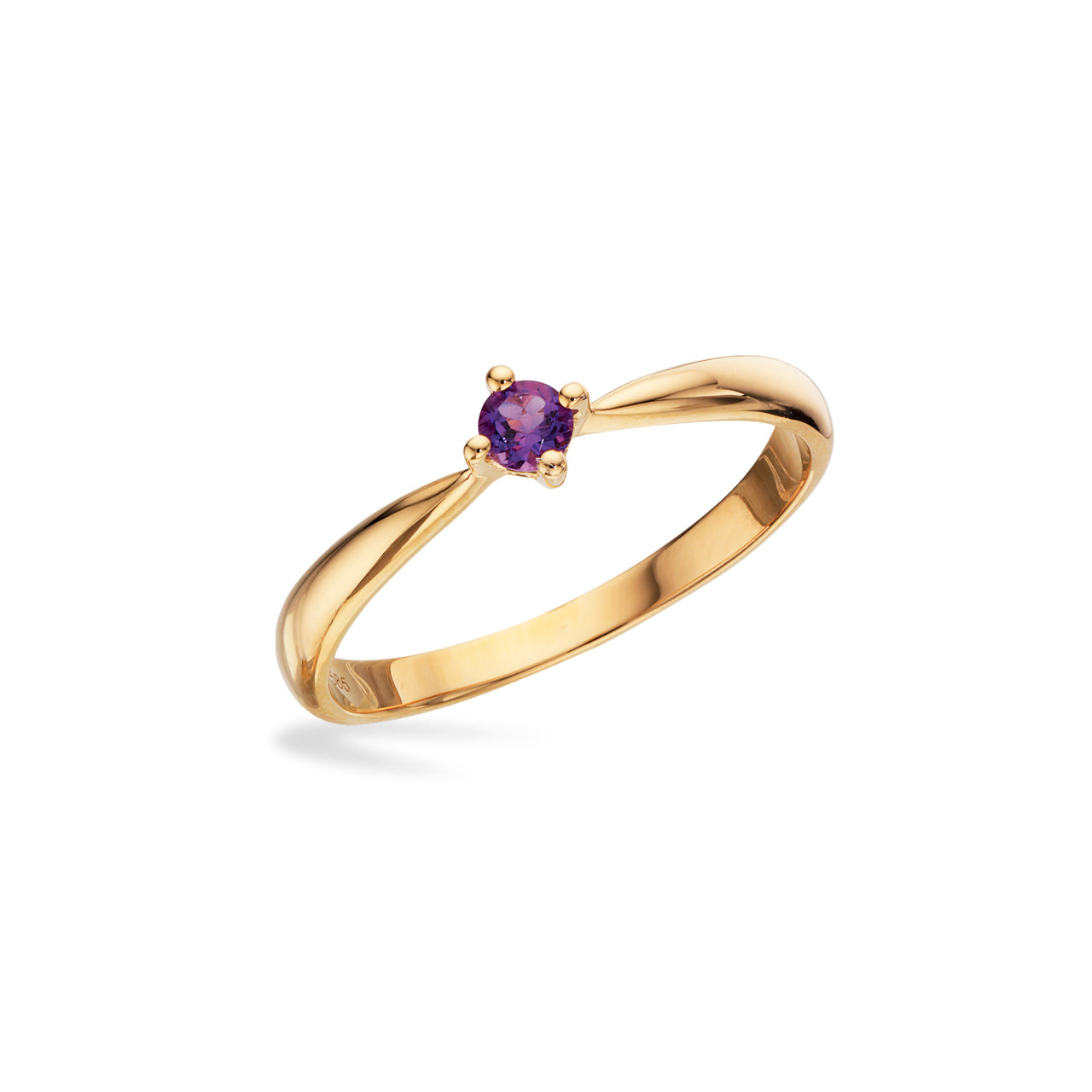 Ring amethyst 585 yell.