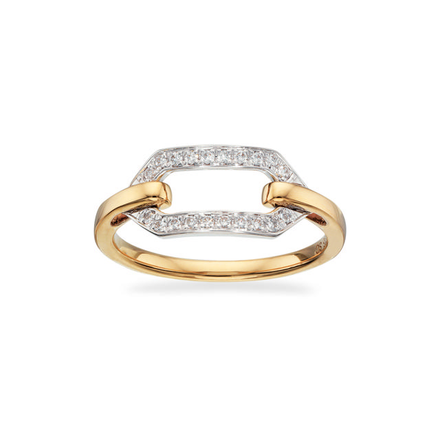 Ring 0,12 H-W/SI 585 yell/white