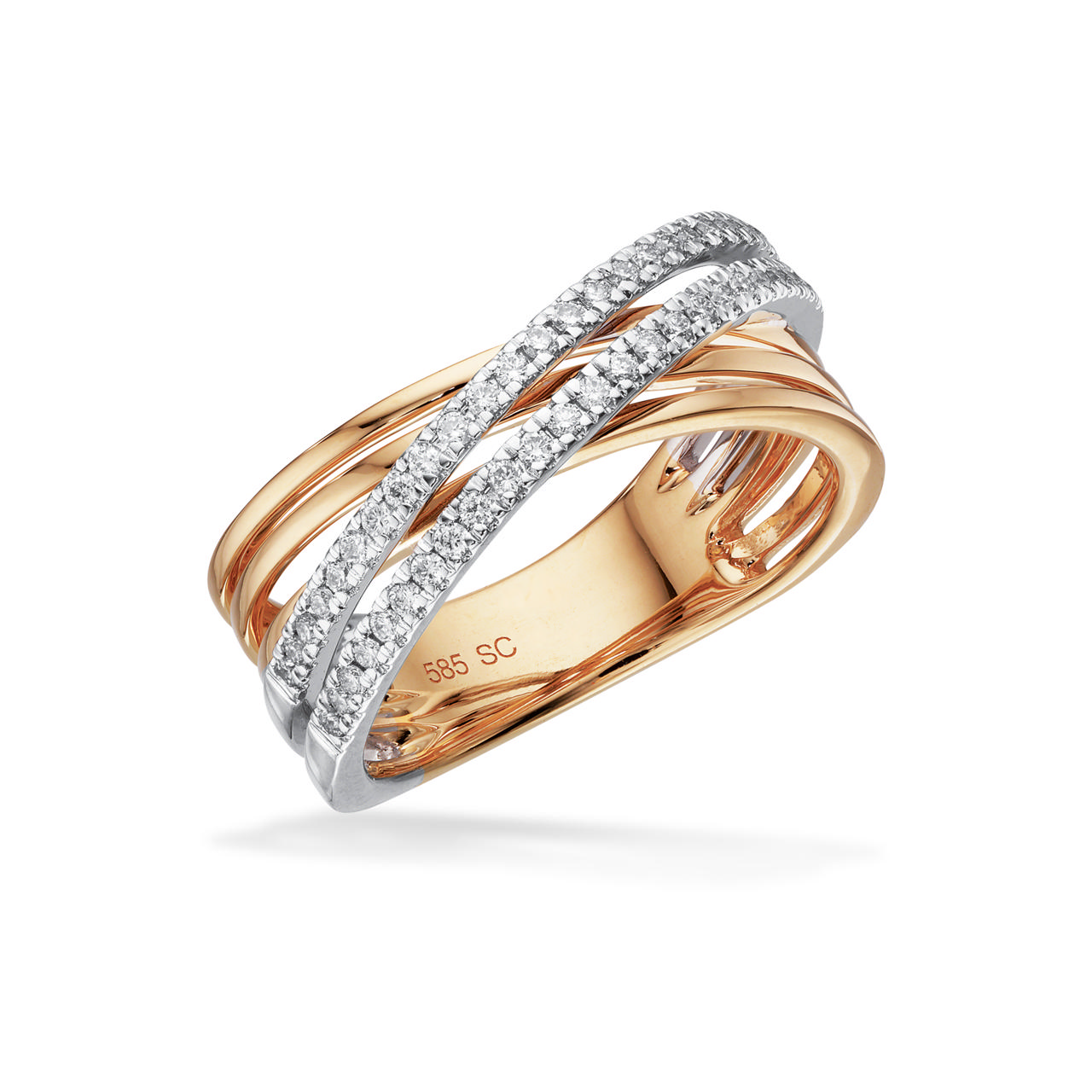 Ring 0,26 H-W/SI rd/hv14 kt